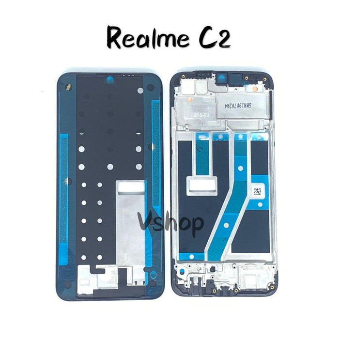 DUDUKAN FRAME TULANG TATAKAN LCD REALME C2 - OPPO A1K