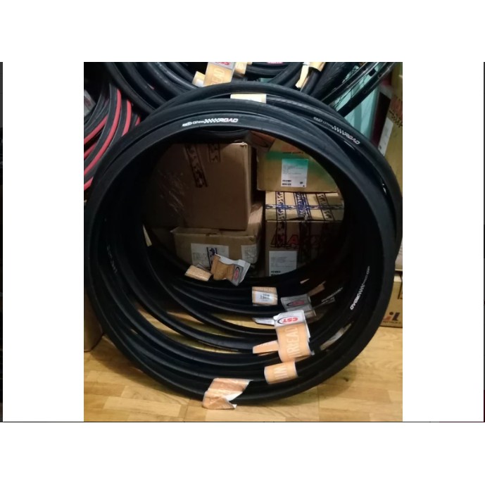 Ban Luar Sepeda Fixie Balap 700 x 23C 700X23C Merk CST Road Black