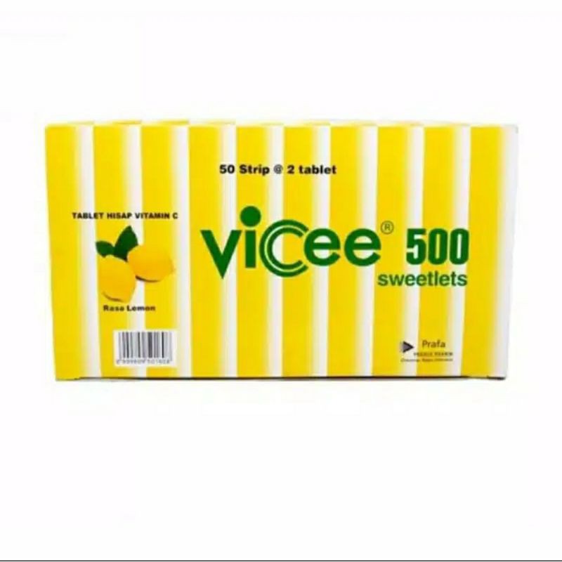 Vicee 1 Box 100 Tablet (50 Strip) Vitamin C 500mg