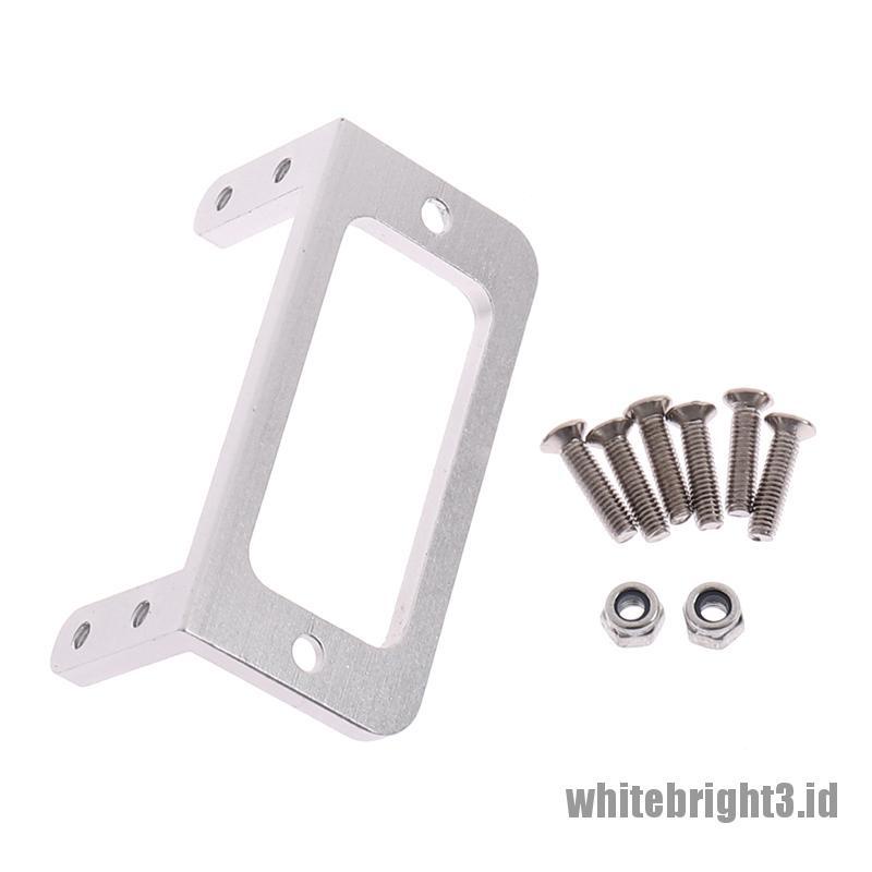 (white3) Servo Mount Holder Bahan Aluminum Alloy Untuk RC Pesawat / Mobil Servo 3003