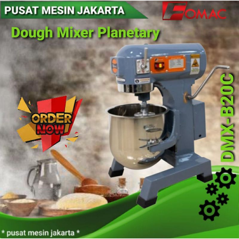 DMX-B20C PLANETARY DOUGH MIXER 20 LITER MESIN PENGADUK ADONAN ROTI FOMAC