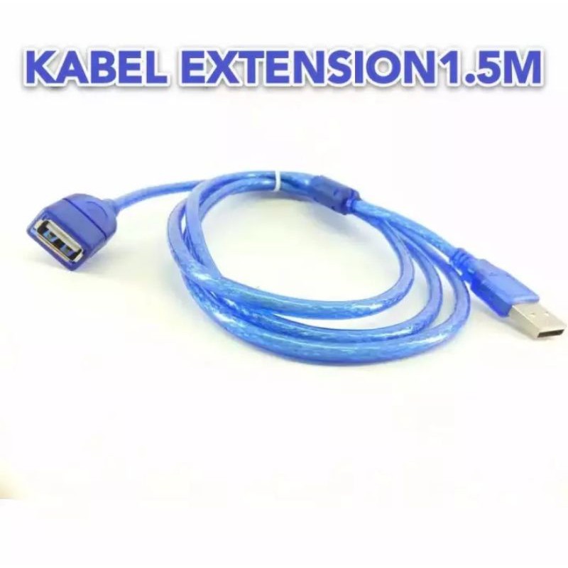 KABEL USB EXTENSION 1.5M MALE TO FEMALE PENYAMBUNG USB EXTENTION