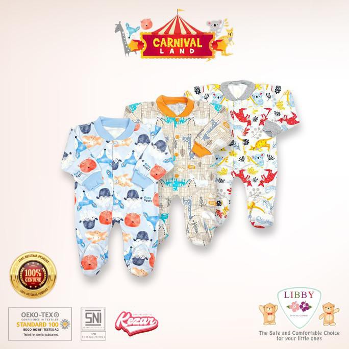 LIBBY SLEEPSUIT JUMPER BAYI | BAJU TIDUR BAYI | JUMPER BABY TUTUP KAKI 2307