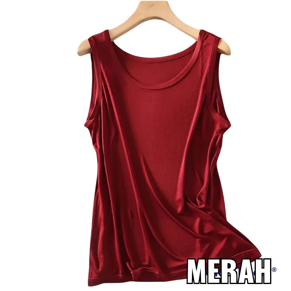 Singlet Wanita Jumbo LD 115cm Tanktop Jumbo XXL Teng top XXL Tentop  Tali Lebar Big Size-Maron