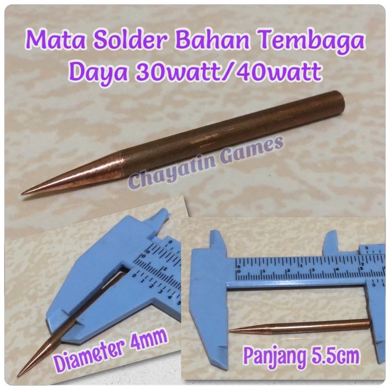 Mata Solder 40 Watt Bahan Tembaga Cocok Untuk Solder Dekko &amp; Goot 40watt