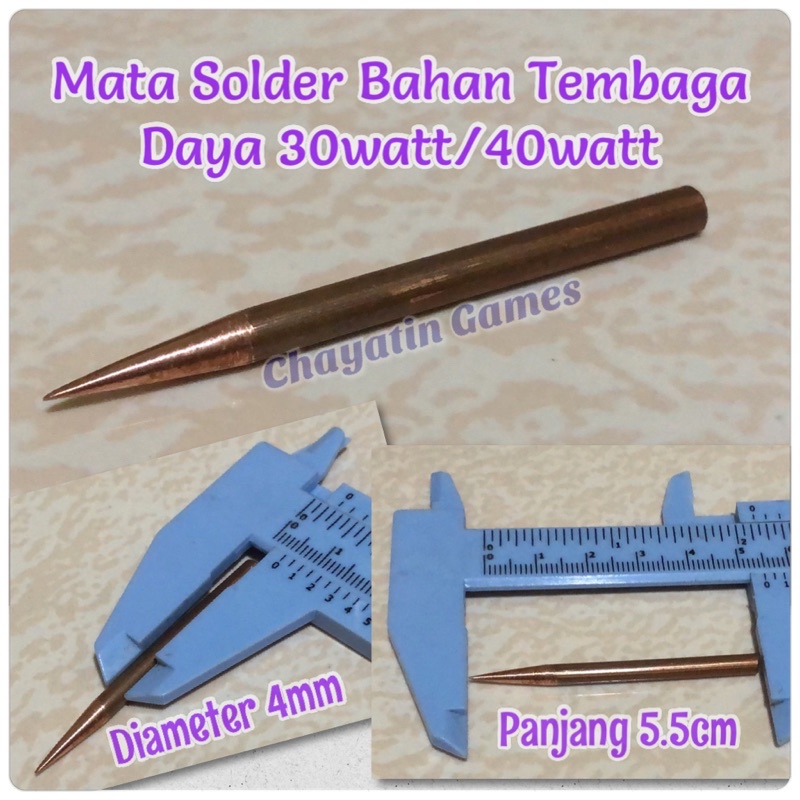 Mata Solder 40 Watt Bahan Tembaga Cocok Untuk Solder Dekko &amp; Goot 40watt