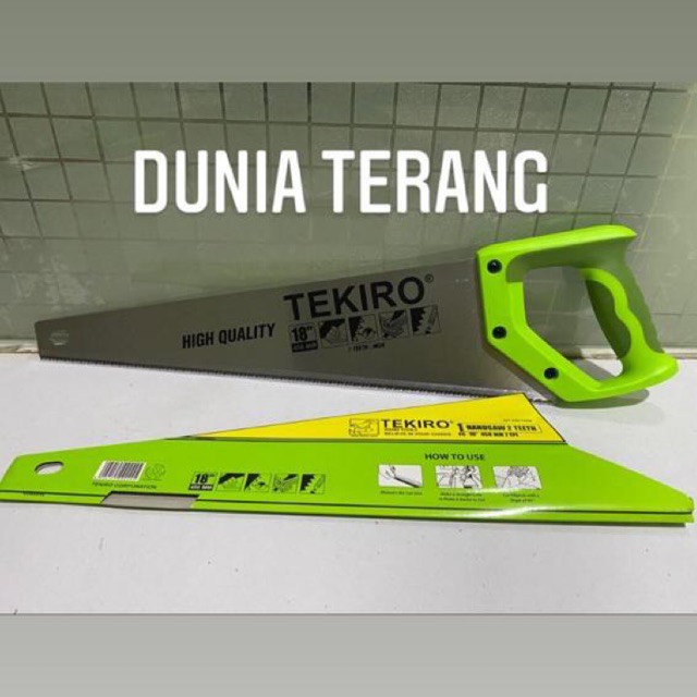 Gergaji Kayu TEKIRO 18 in 2asah gg PvcKaret 7tpi - Graji Gorok Handsaw 450 mm GT-HS1556 18&quot; 2 Teeth