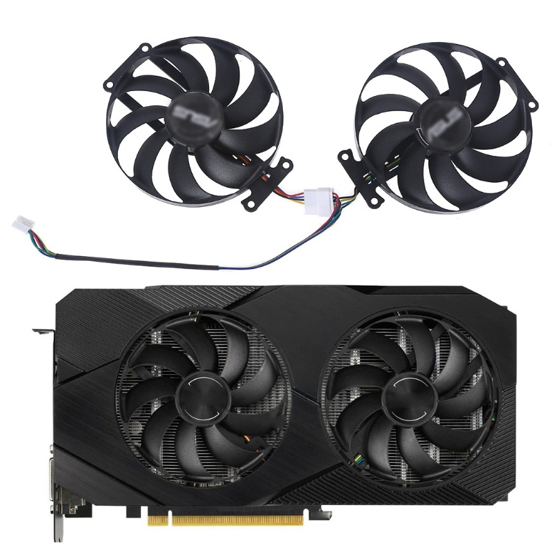 Bt 88mm/3.46in 4Pin 12V 0.5A Kipas Cooler T129215Su VGA Fan Graphics Card Cooling Fan Untuk -ASUS GTX1650 Ti/S 2070 Pendingin