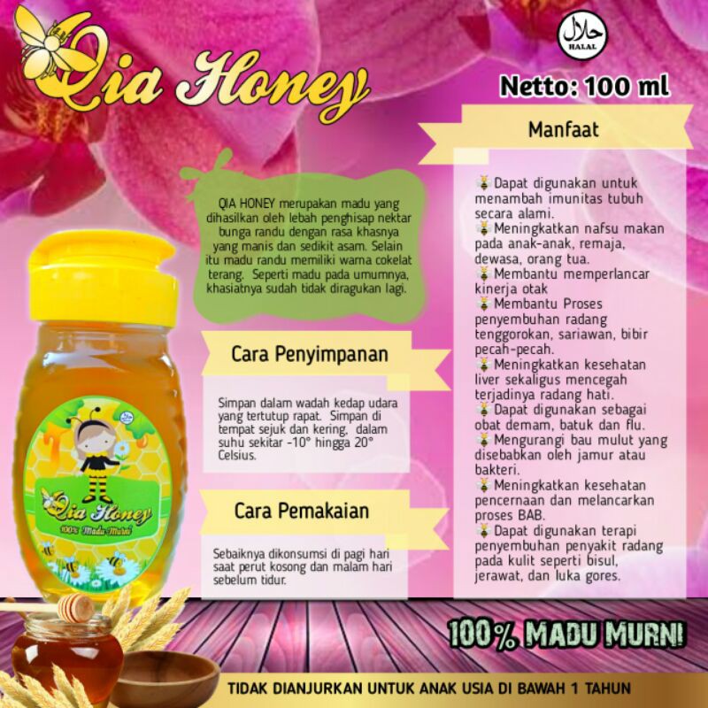 

Qia Honey_Madu Original Nekstar Bunga Randu