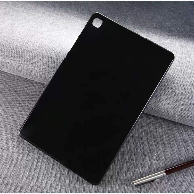 Case Samsung Galaxy Tab A7 LTE 10.4 2020 2022 T500 T505 Softcase Silicon Silikon Ultrathin Casing Cover Soft pelindung Belakang Clear Bening Hitam