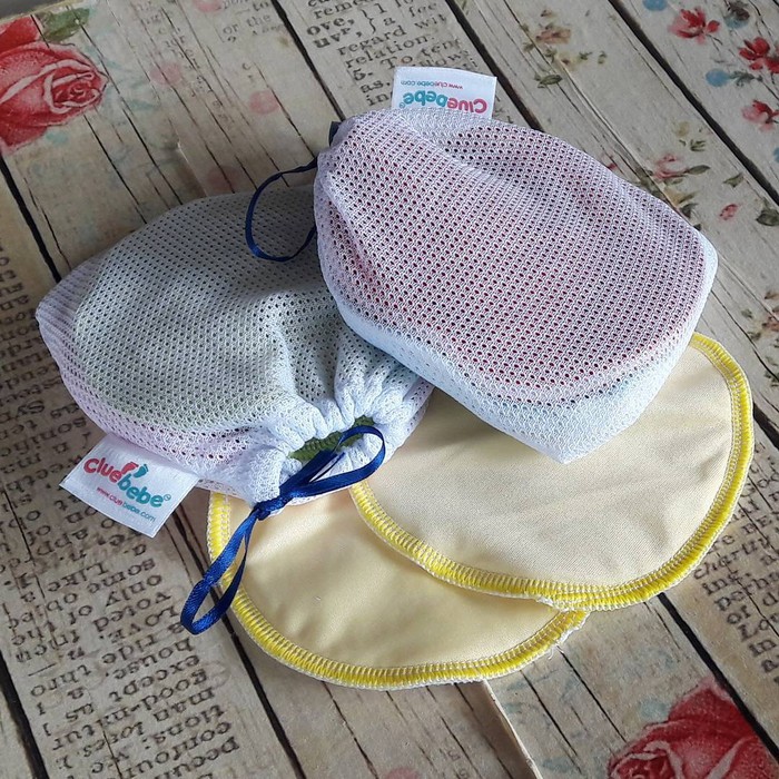 Clue Bebe Penyerap Asi Washable Breastpad - Breast Pad Cluebebe 1 Set isi 4pcs - Bisa Dicuci Ulang