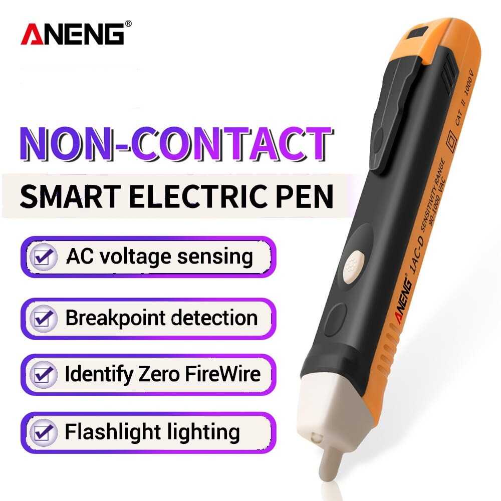 ANENG Testpen Tespen Tester Non Contact AC Voltage Detector 90V-1000V - 1AC-D Plus