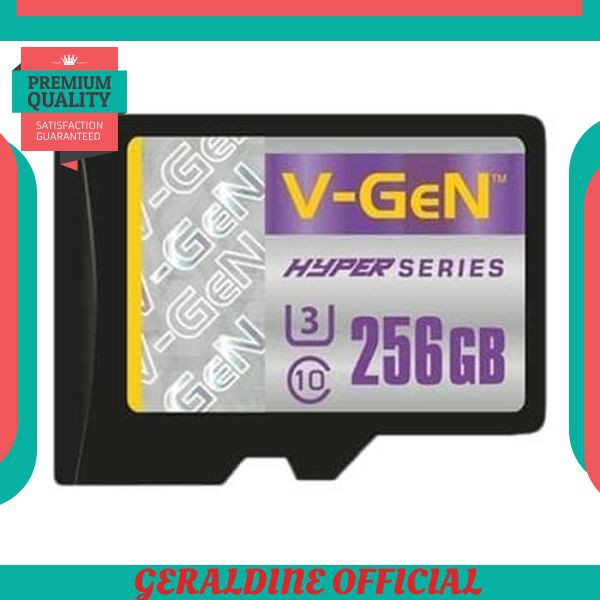 TERBARU Micro SD VGEN 256GB HYPER Memory Card MicroSD V-Gen 256 GB Class 10