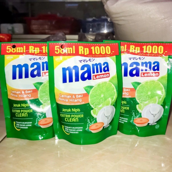 MAMA LEMON 1000 // SABUN CUCI PIRING 58ML REFIL MURAH