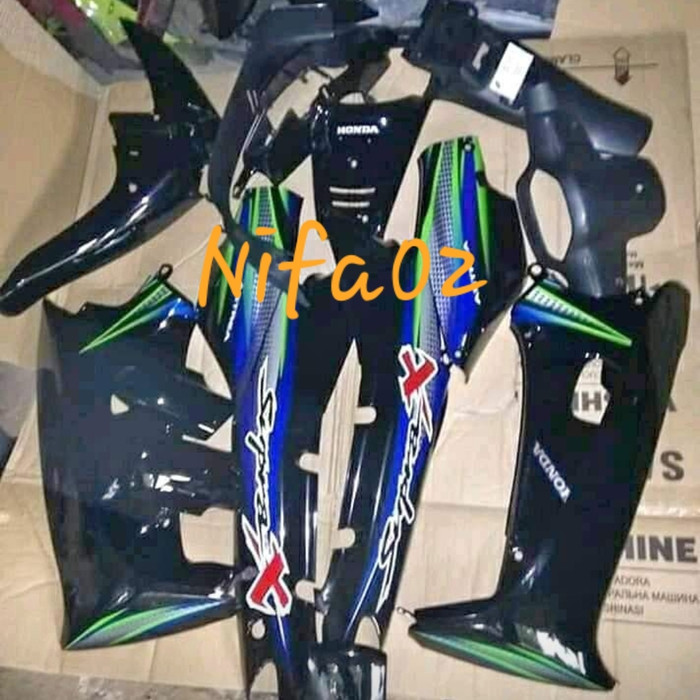 cover body full set halus kasar motor Honda Supra x lama