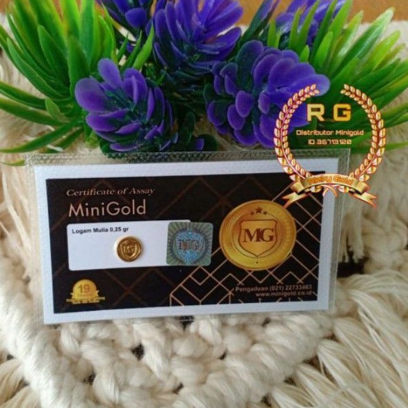 MINIGOLD 0,25 GRAM KOIN EMAS MURNI 24 KARAT