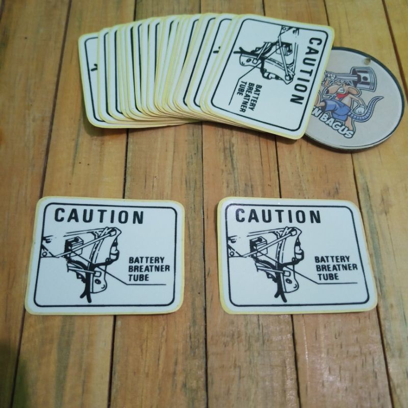 Jual STIKER STICKER LABEL PELENGKAP DETAIL ACCU AKI RANGKA CAUTION ...