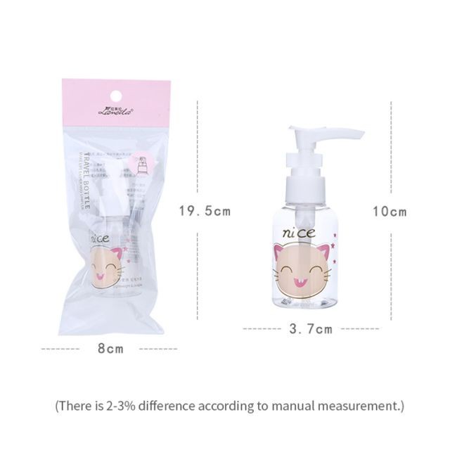 Empty Bottle Pump Cute Animal Traveling Bottle Transparent Botol Pump Kosong 1 Pcs size 50 ml 75 ml 100 ml Pompa Botol Transparan