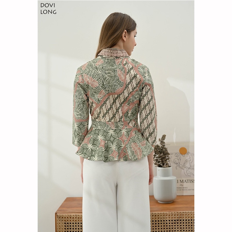 Evercloth Dovi Long Blouse Wanita Atasan Wanita Batik Couple Top Couple Batik