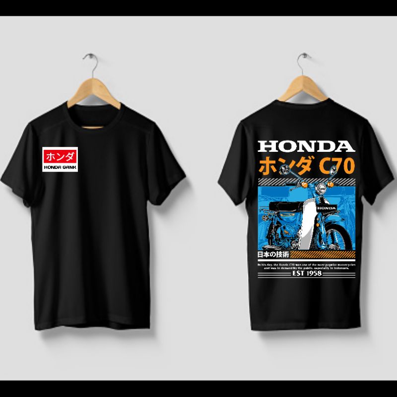 kaos t-shirt racing Honda C70