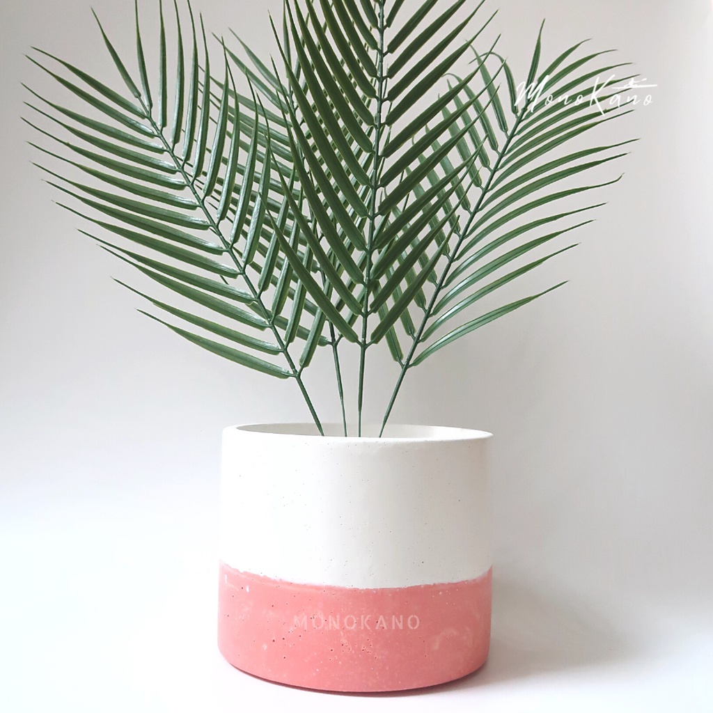 Pot Tanaman Besar D15 Waterproof White Light Coral/2 Warna/Concrete Pot/Pot Besar Beton/Pot Semen An