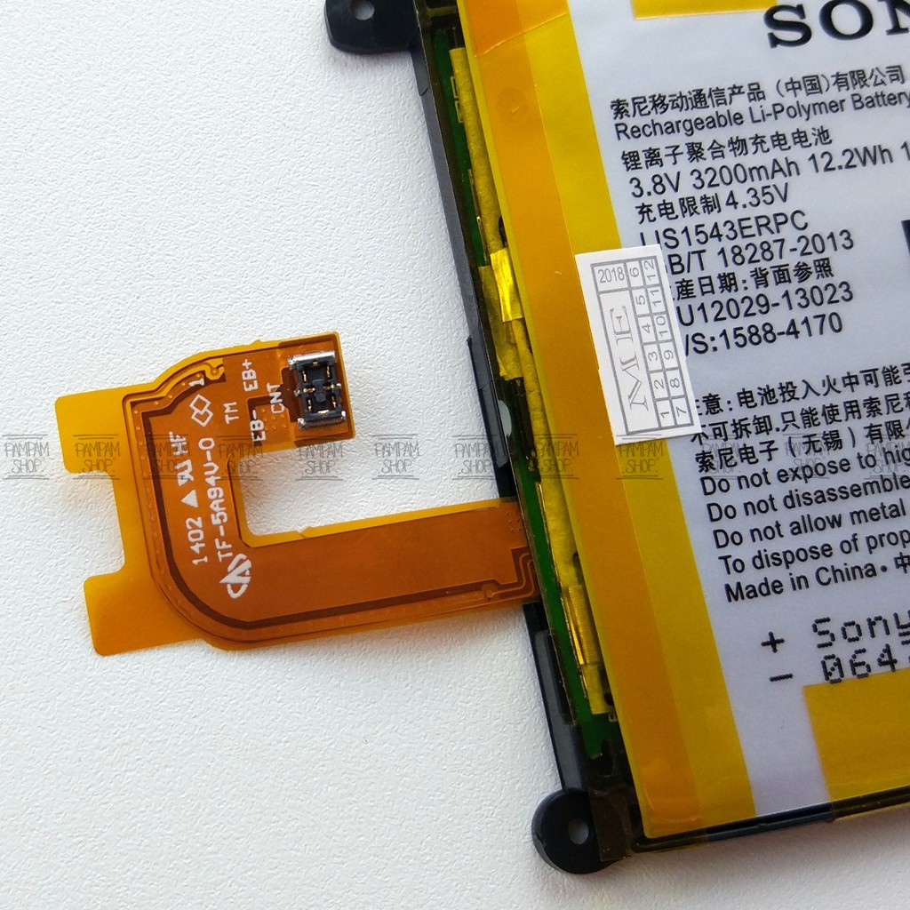 Baterai Sony Xperia Z2 D6503 LIS1543ERPC Original OEM Batrai Batre Battery HP LIS1543 ERPC