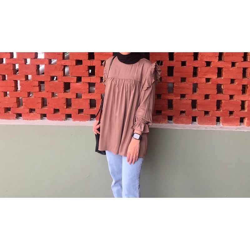 TERBARU PRISA BLOUSE KATUN RAYON JUMBO / BLOUSE OVERSIZE TERBARU WANITA / LD 120CM