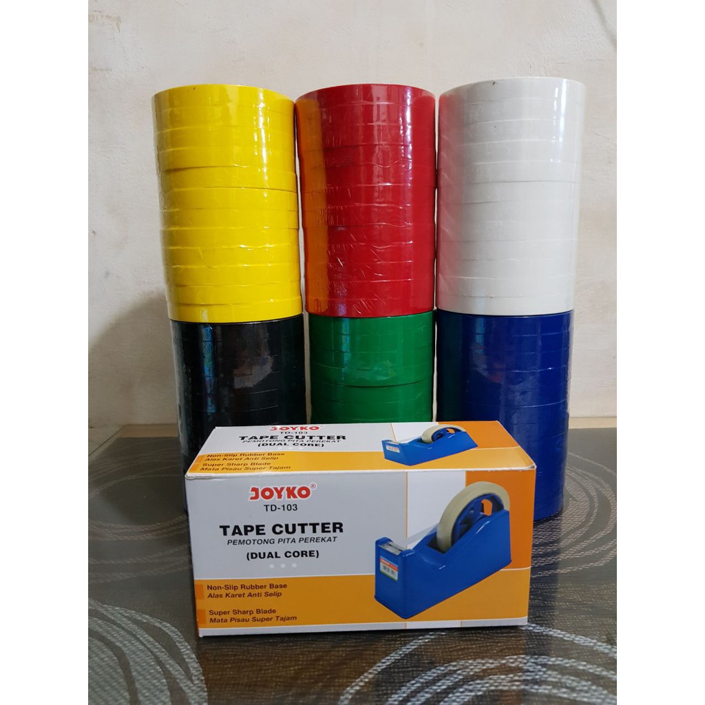 ISOLASI WARNA  WARNI  LAKBAN OPP TAPE  12 MM X 50 METER 