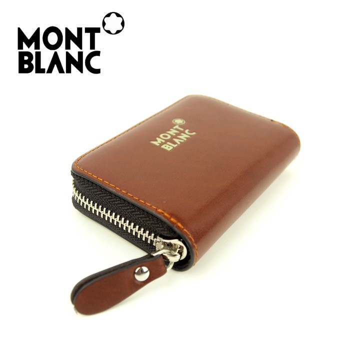 Termurah  Dompet kartu card holder import murah - MONT BLANC TUTU BROWN - Gratis Ongkir