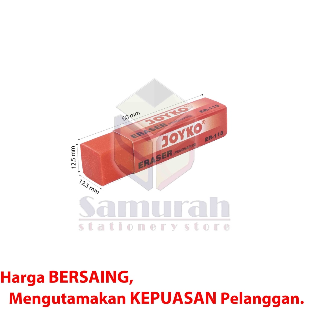 

HJK Penghapus Pensil Joyko ER-115 Tanggung ( 30 Pcs ) / Eraser ER 115 Colours / Hapusan Stip Pencil