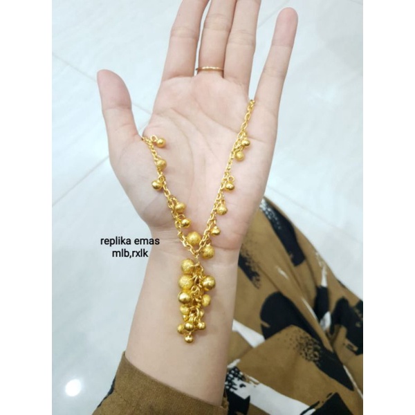 Kalung Replika emas 24k, model terbaru, cantik,mewah,best seller