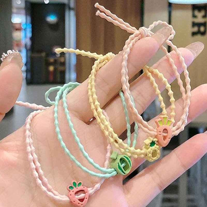 Ikat Rambut Korea Buah / Karet Rambut Fashion / Karet Rambut Motif Buah - Buahan / Kuncir Rambut