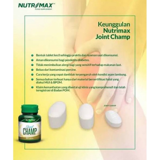 NUTRIMAX JOINT CHAMP VITAMIN GLUCOSAMINE SULFATE CHONDROITIN