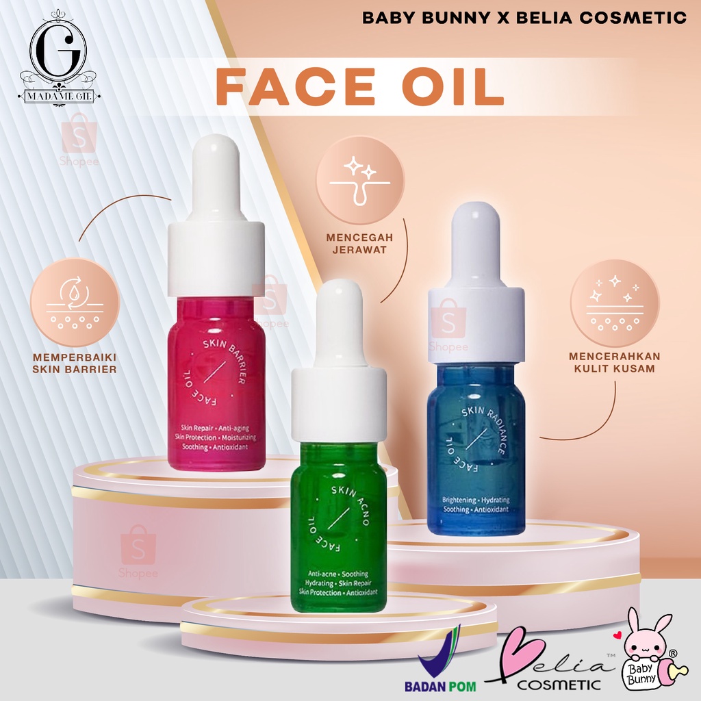 ❤ BELIA ❤ Madame Gie Face Oil Series 5mL - Melembabkan dan Mencegah Jerawat | BPOM