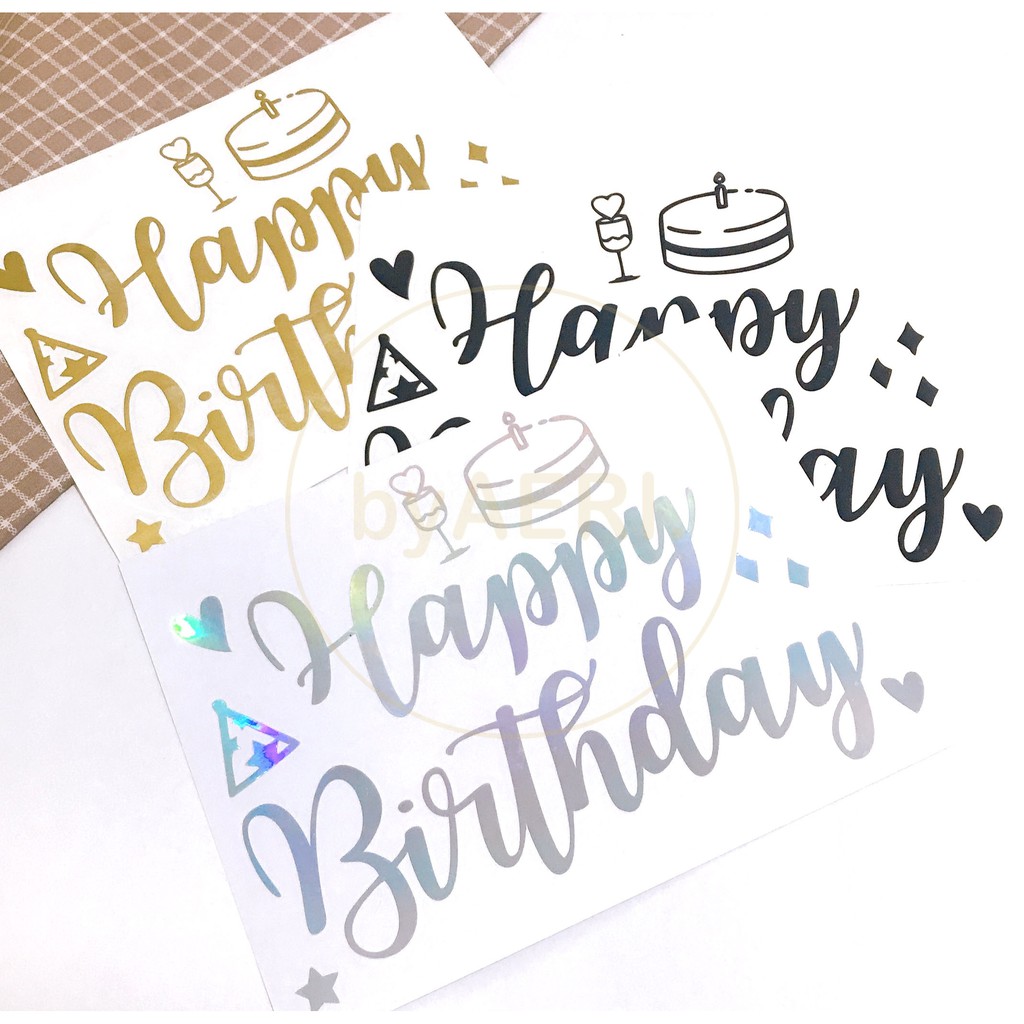 STICKER CUTTING BALON PVC BENING (custom stiker balloon hobo happy birthday graduation)