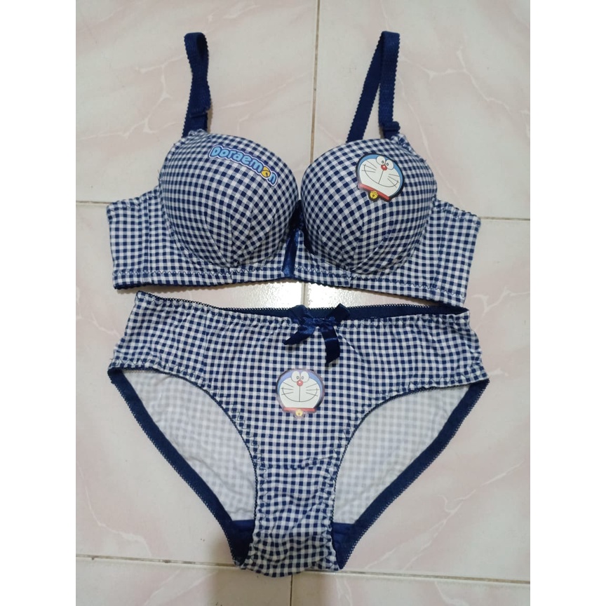 BRA SET DORAEMON / PAKAIAN DALAM WANITA / DALAMAN WANITA / DORAEMON