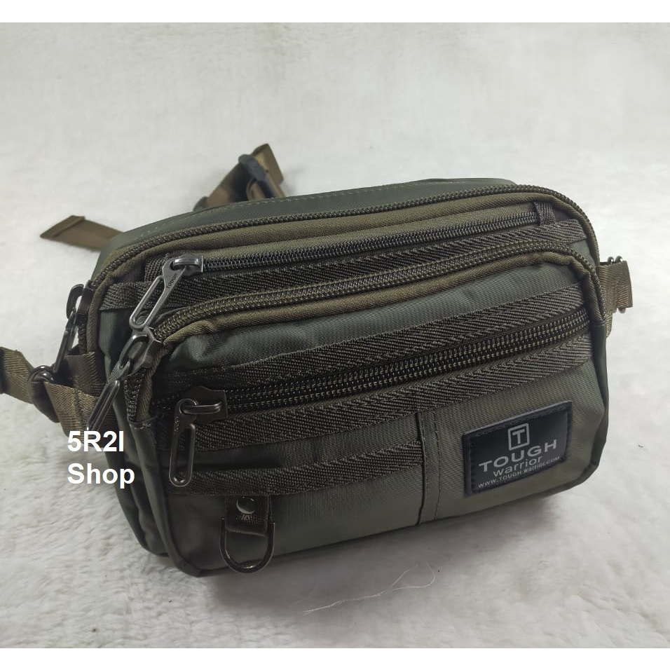 TAS PINGGANG ORIGINAL TOUGH WARRIOR 5208A WAISTBAG TOUGH WARRIOR WITH 7 ZIPPER AND ADDITONAL POCKET