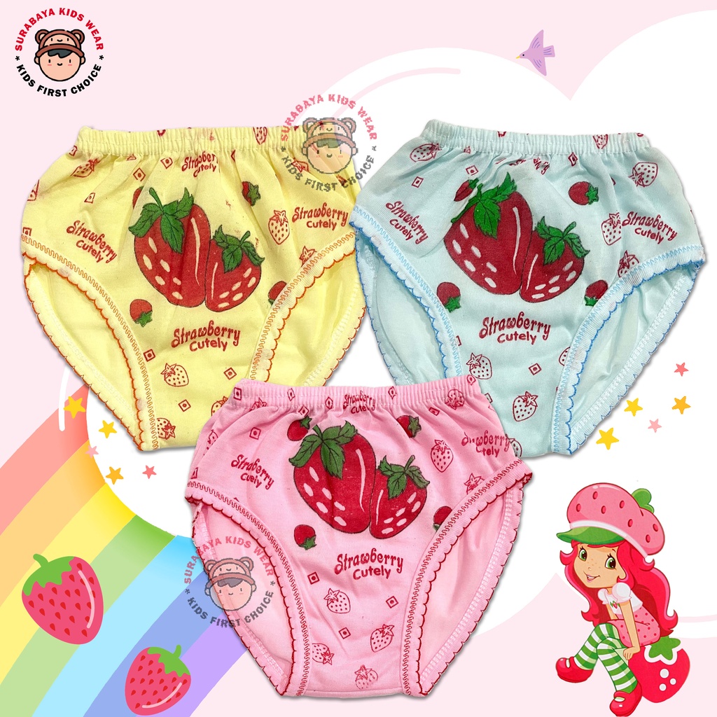 Celana Dalam Anak Perempuan Motif Strawberry