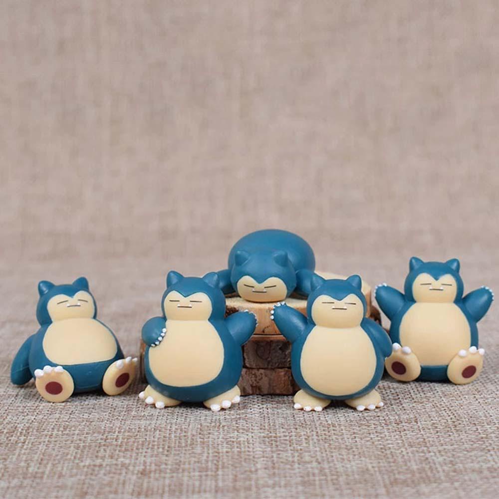 Needway  Pokemon Original Hadiah Anak Hadiah Natal Kartun Snorlax Action Toy Figure Model Mainan