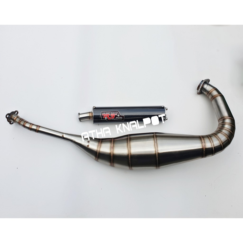 Knalpot R9 Carbon Stainless Leher L Ninja 2Tak R RR SS L .