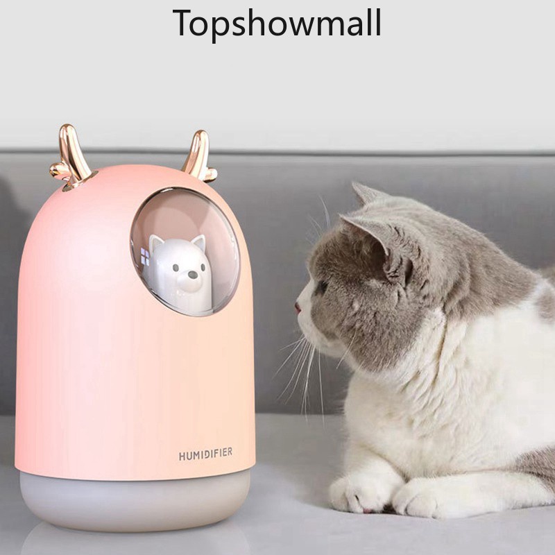 Difuser Aromaterapi Pet Ultrasonic Humidifier RGB Aroma Essential Oil 300ml M106 not Young Living