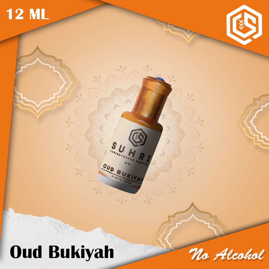 Parfum Oud Bukiyah SUHRI 100% Import Original Non Alkohol 12 ML-3ML