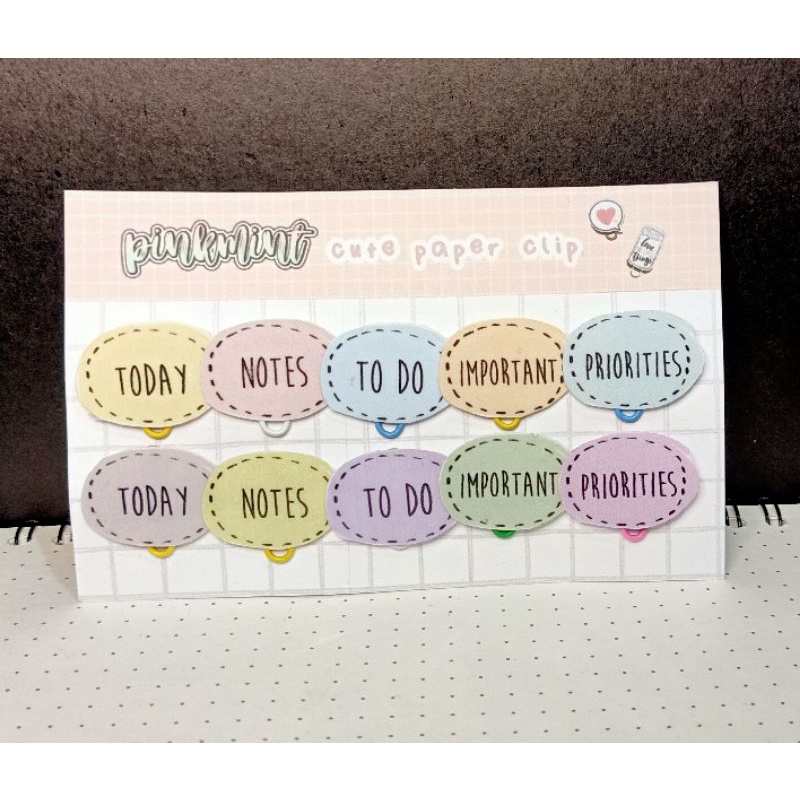 

PAPERCLIP KLIP BUKU KERTAS TODAY TO DO NOTES