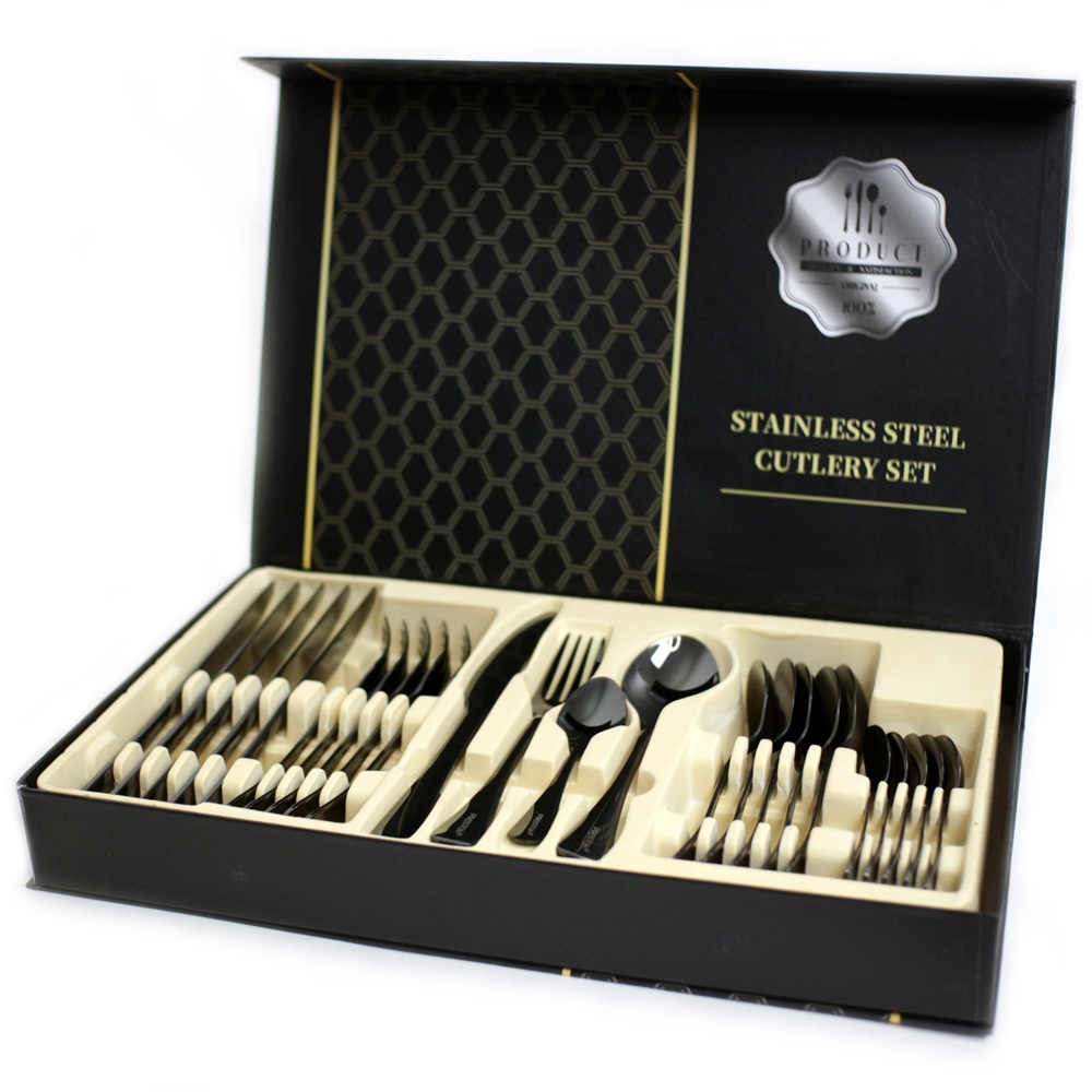 FM - PRESTON COOKWARE - Premium Cutlery Set 24 pcs Stainless Steel / PERALATAN MAKAN SET