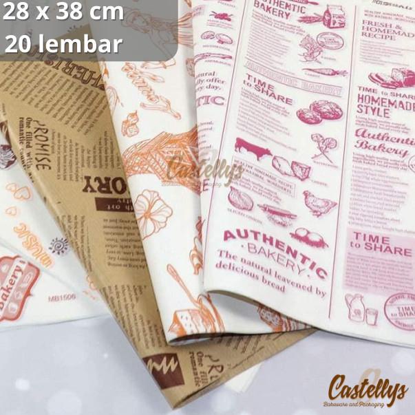 ♣ Kertas Roti Bread Parchment Baking Wax Paper Food Grade Sandwich Wrap - WP004 ➦