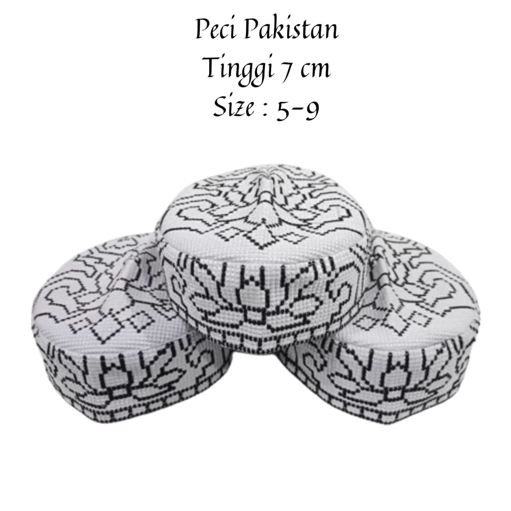 Peci Pakistan/Kopiah Pakistan/Peci Pakistan Full Bordil