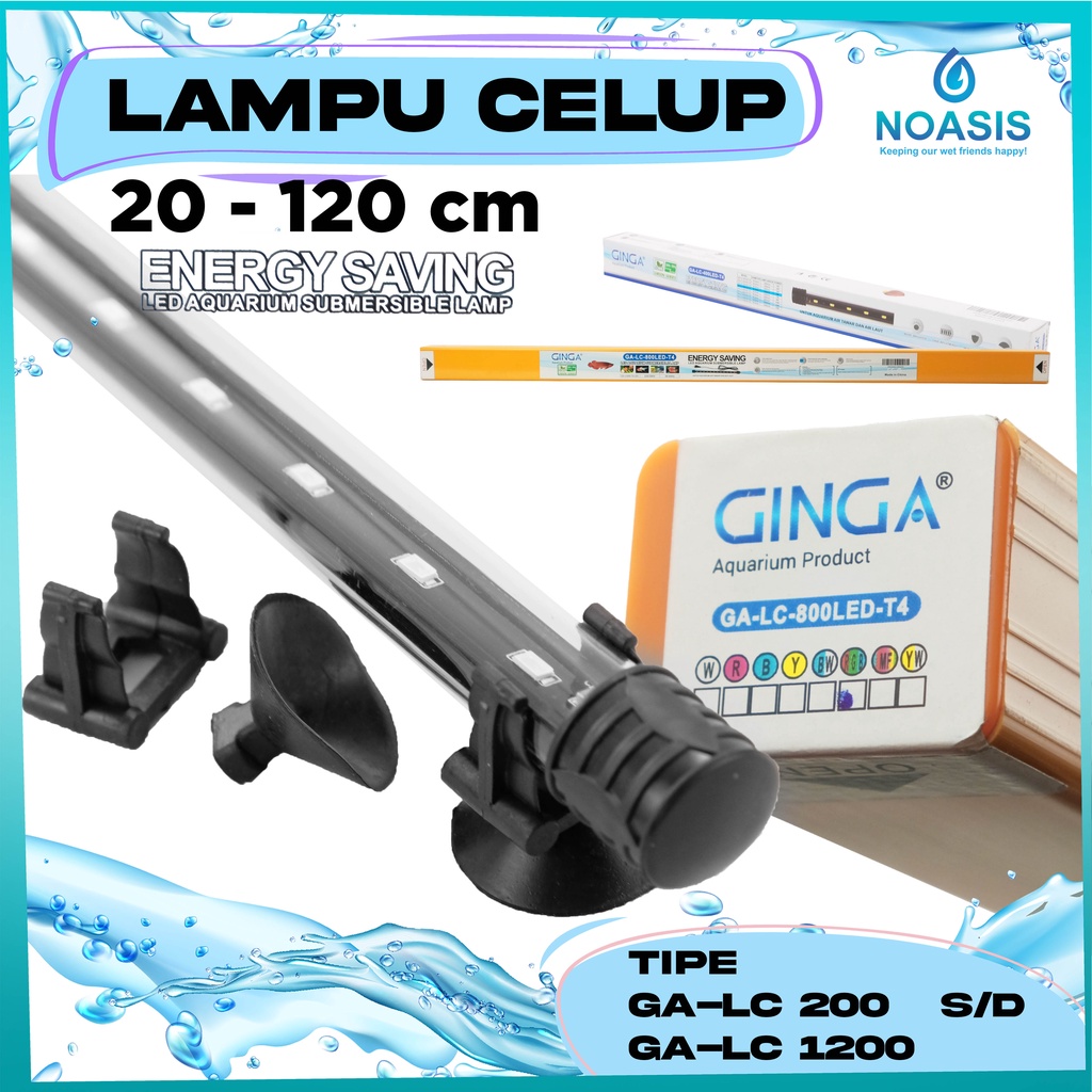 LAMPU LED CELUP AQUARIUM GINGA GA - LC 200 300 400 500 600 LED AQUASCAPE