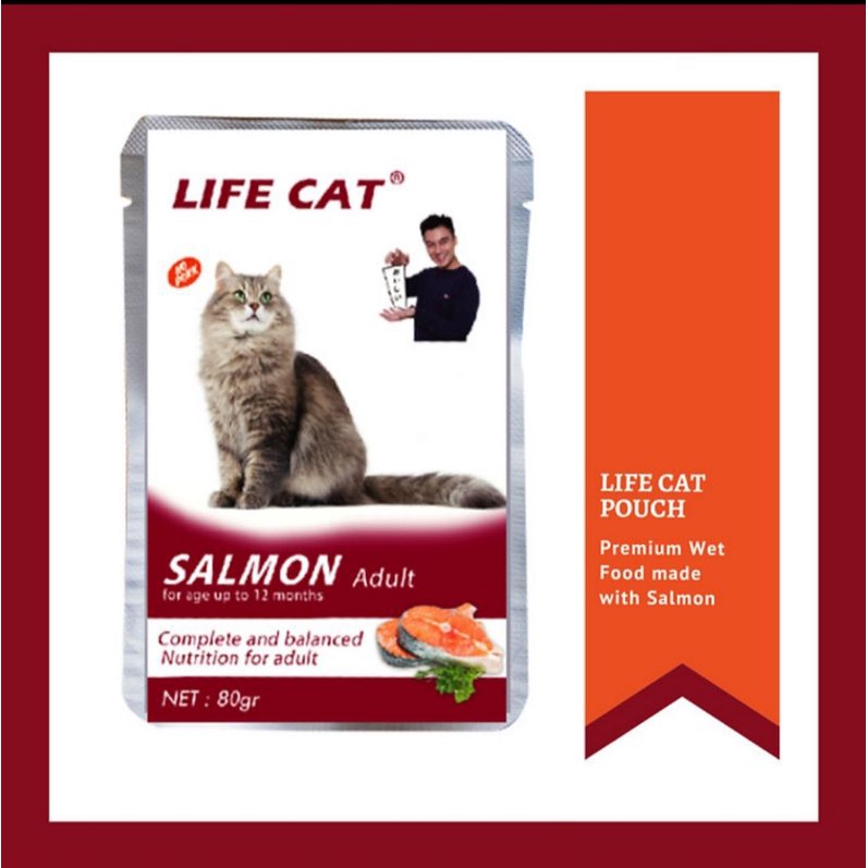 Life Cat Salmon Adult 85gr / Life Cat Sachet Adult 85gr