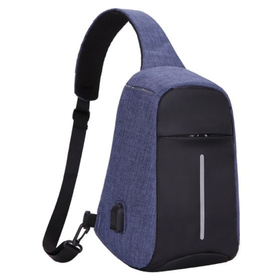 Alfaindo Tas Slempang Anti Maling USB Charger Smart Sling Bag TR002
