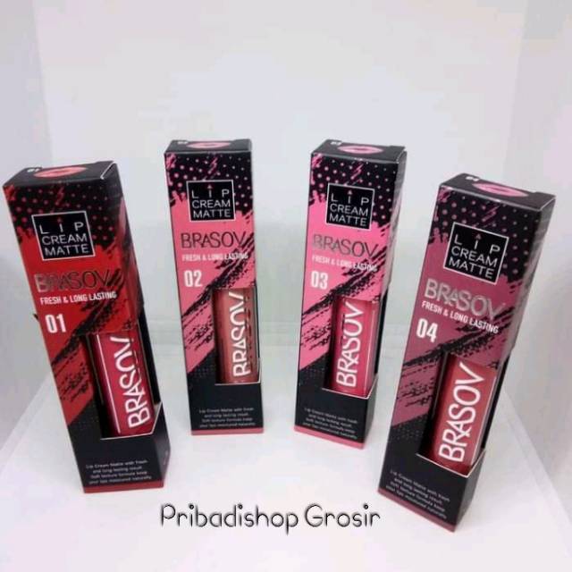 Brasov - Lip Cream Matte Fresh &amp; Long Lasting 6g Orginal BPOM